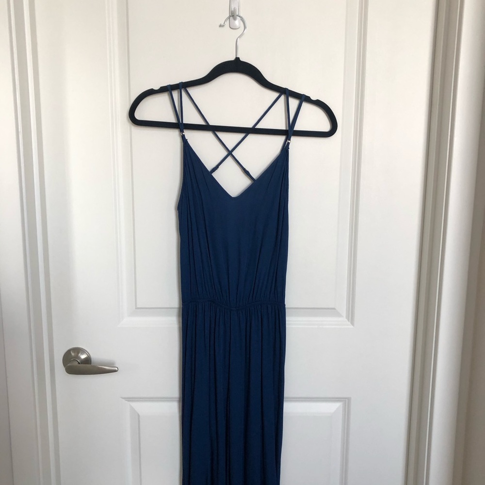 Arden B strappy blue wide leg jumpsuit - Picture 4 of 6